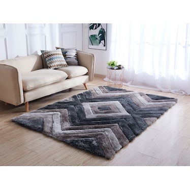 Concord Area Rug - Gray Shag