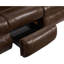 concourse dark brown  pc power reclining living room   