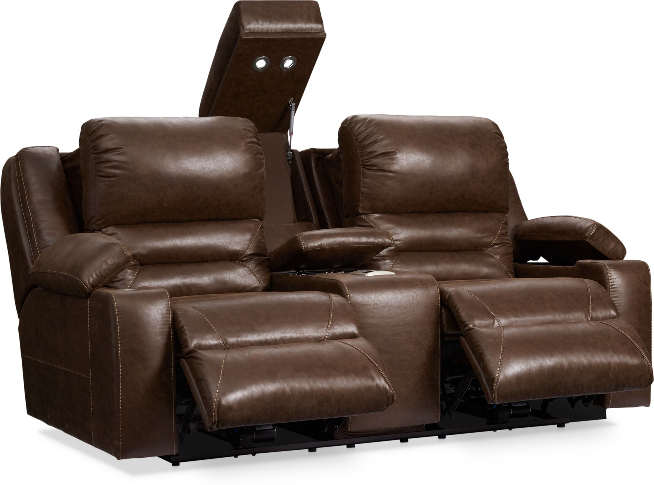 Dual power on sale reclining loveseat