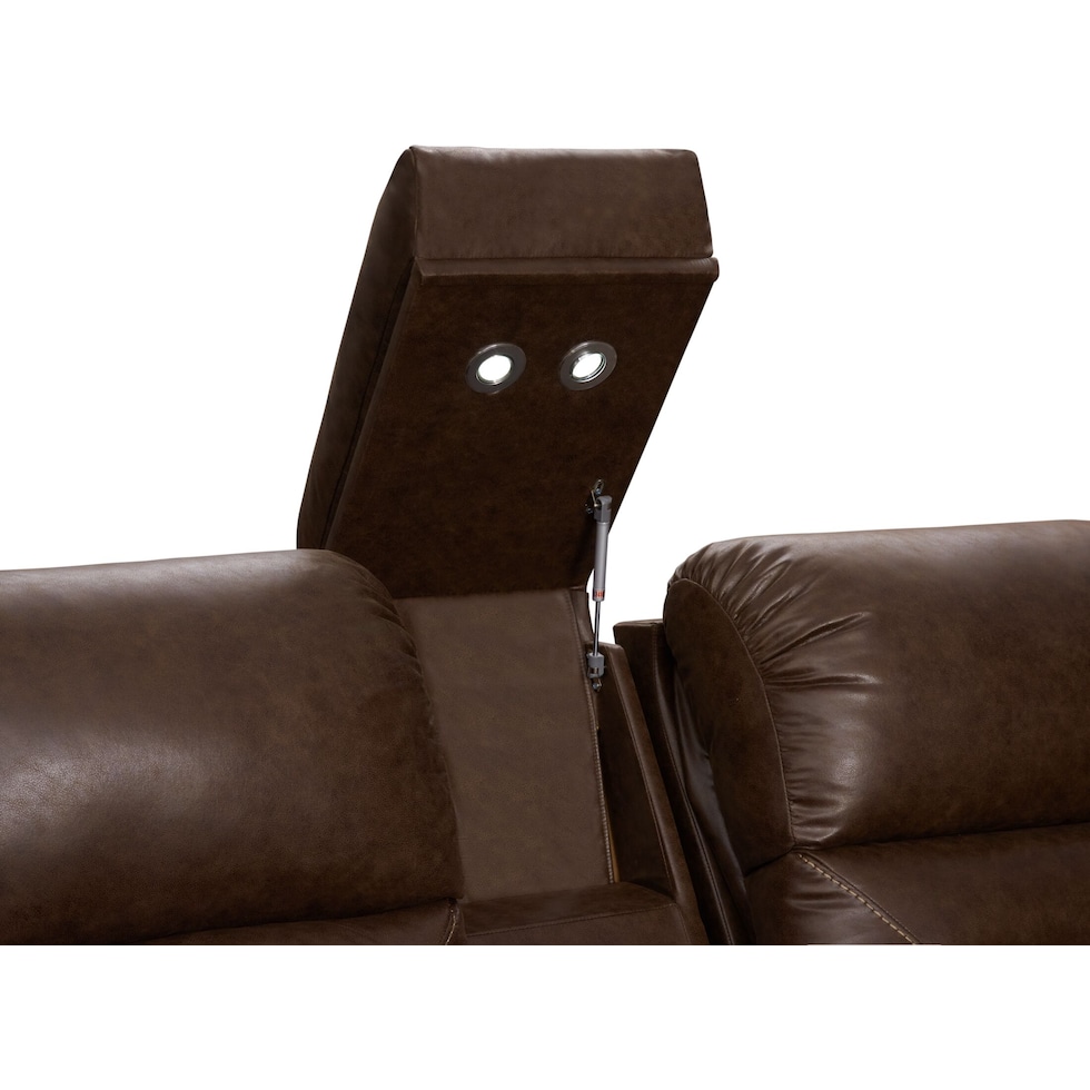 concourse dark brown power reclining loveseat   