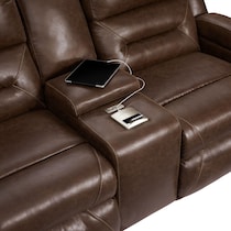 concourse dark brown power reclining loveseat   