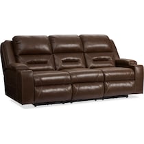 concourse dark brown power reclining sofa   