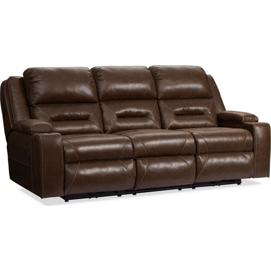 concourse dark brown power reclining sofa   