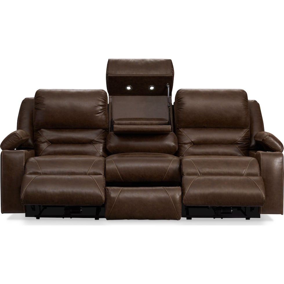 concourse dark brown sofa   