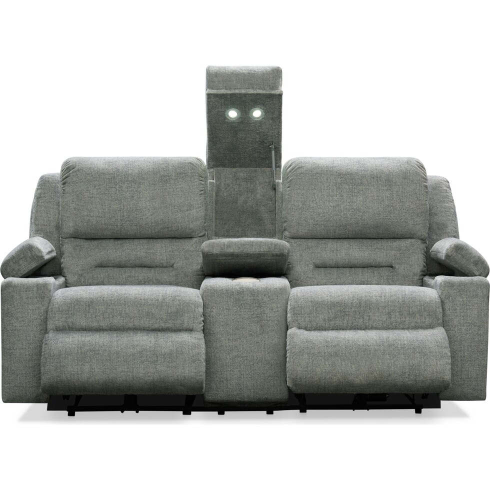 concourse gray loveseat   