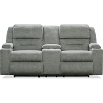 concourse gray power reclining loveseat   