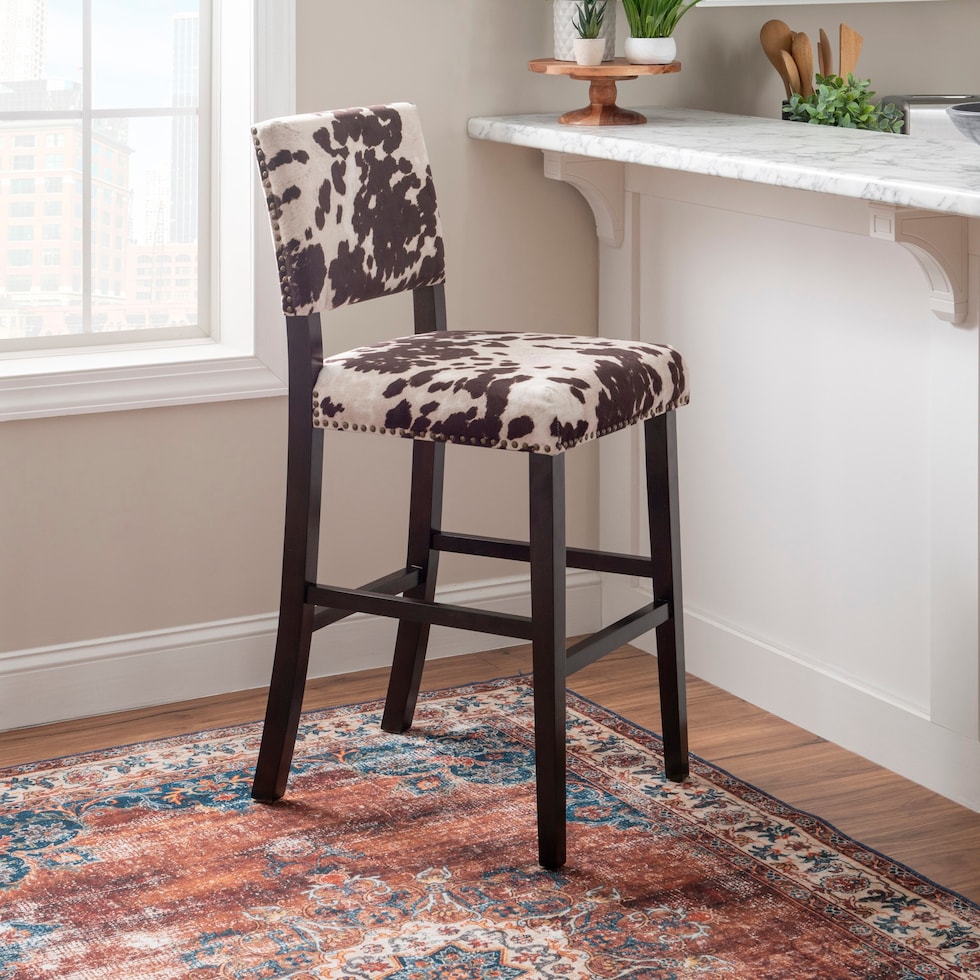 connie dark brown bar stool   