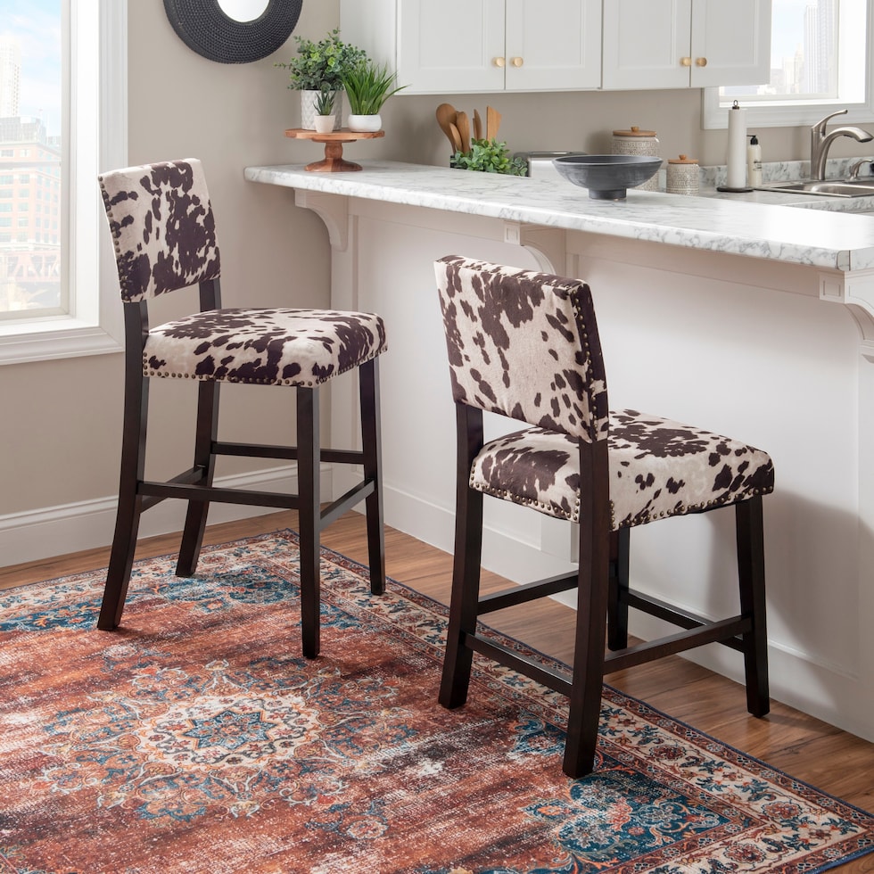 connie dark brown bar stool   