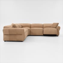 connor light brown sectional   