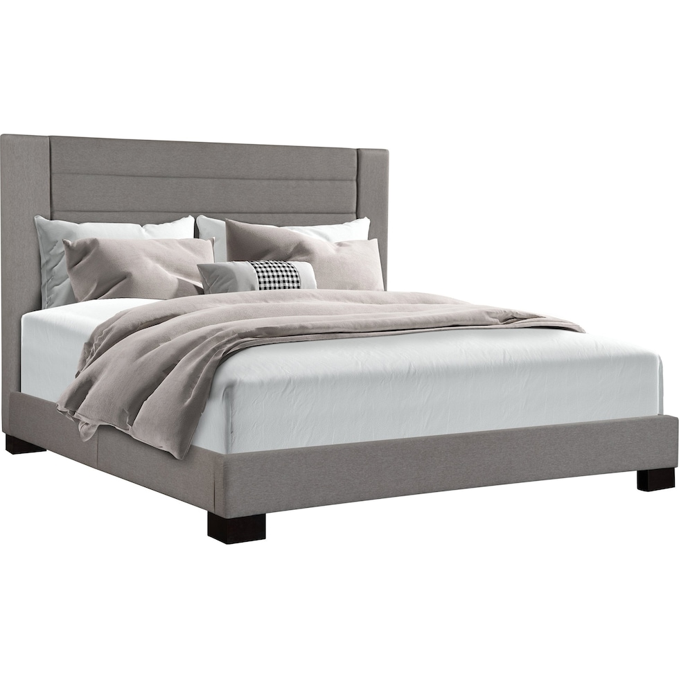 conrad gray queen bed   