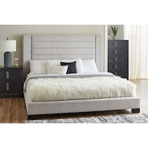 conrad gray queen bed   