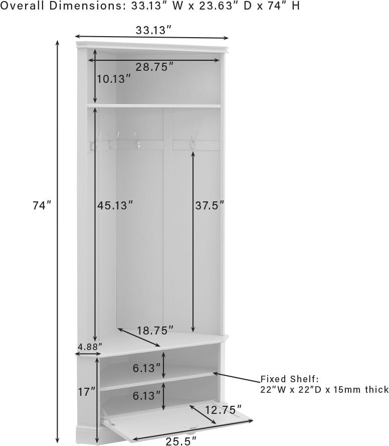 Conway Corner Hall Tree | American Signature Furniture