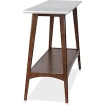 copa white pecan console table   