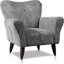 cora silver accent chair   