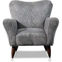 cora silver accent chair   