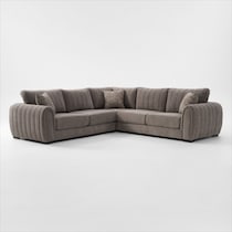 coral dark brown sectional   