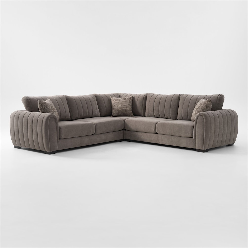 coral dark brown sectional   