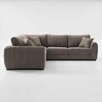 coral dark brown sectional   