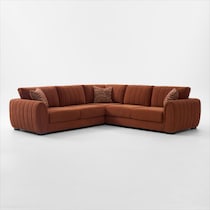 coral orange sectional   