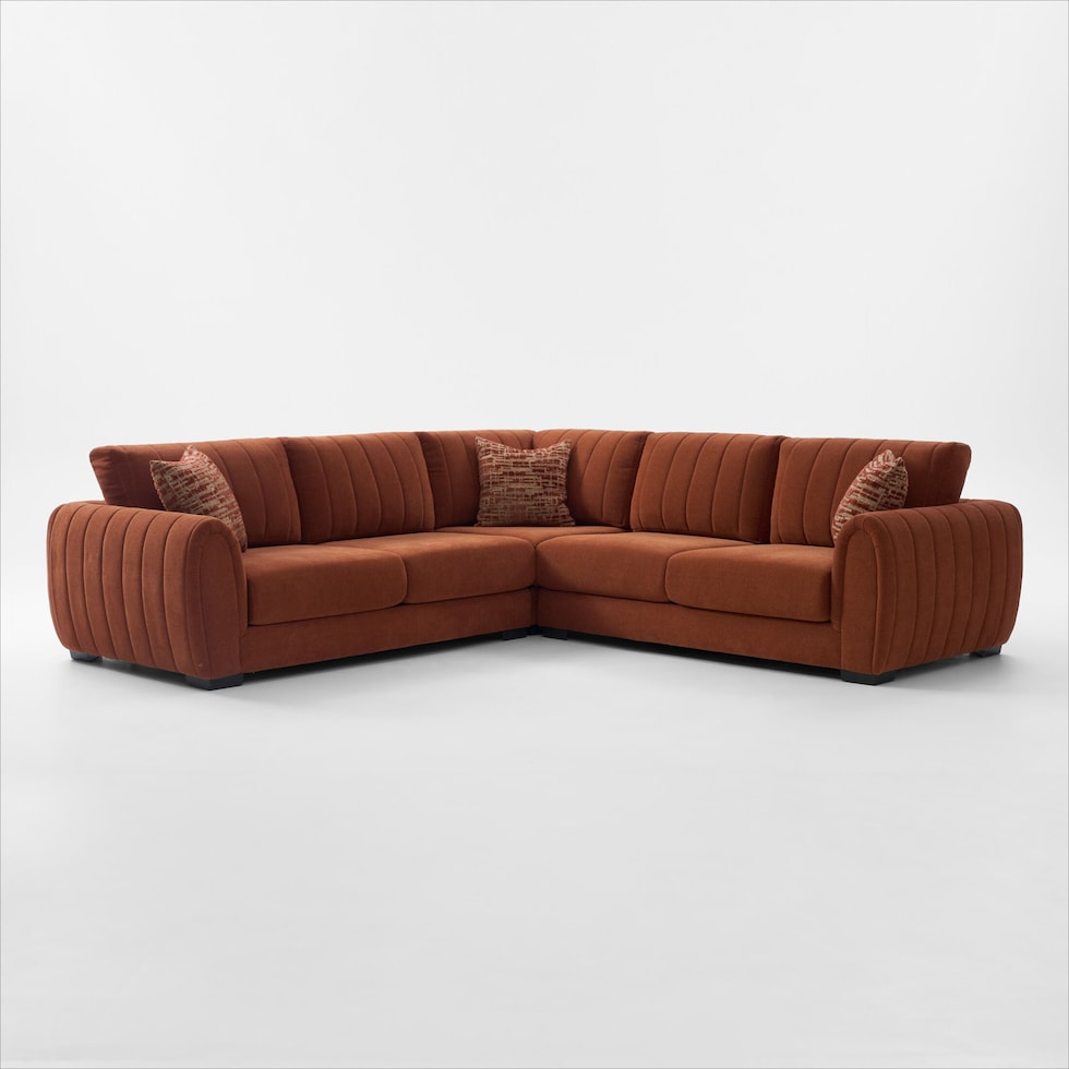 coral orange sectional   