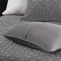 coraline gray full queen bedding set   