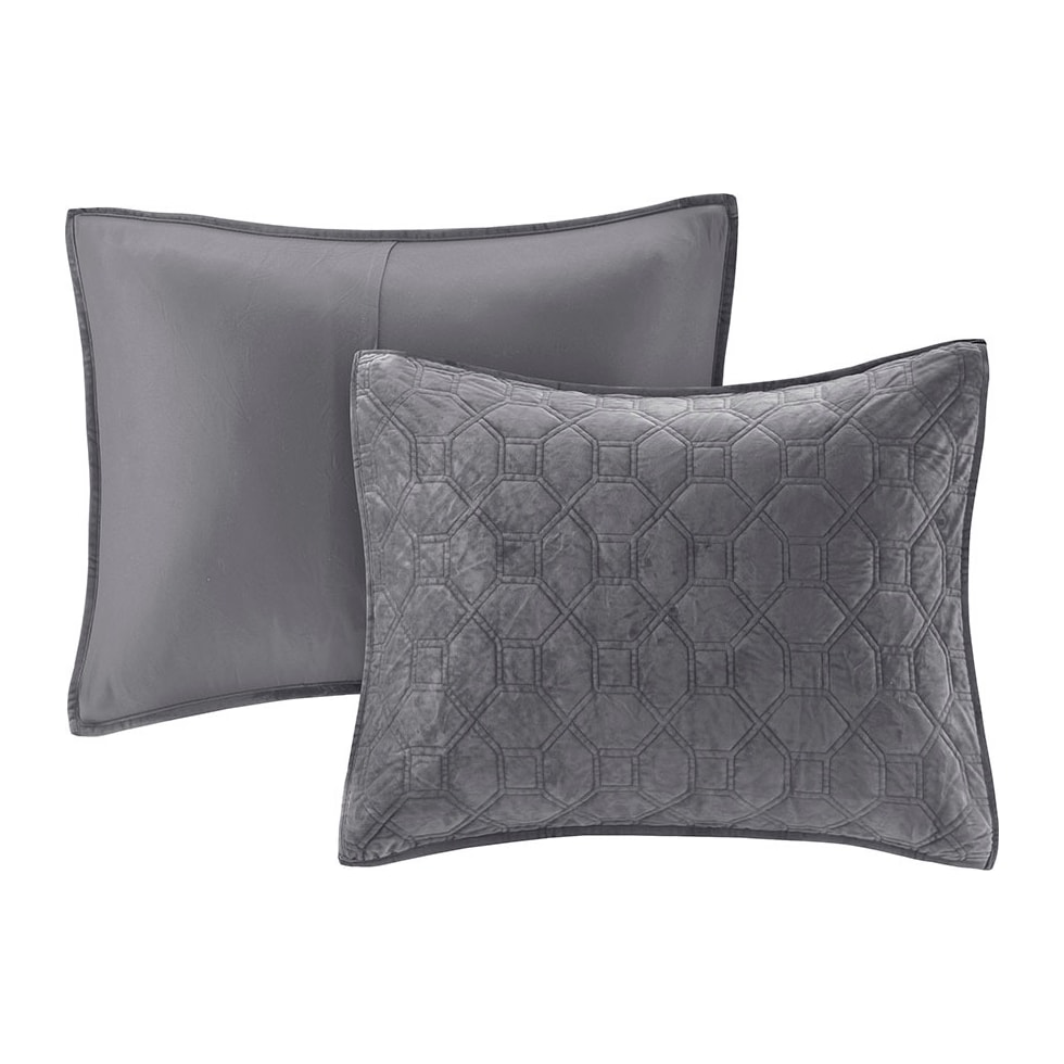 coraline gray full queen bedding set   