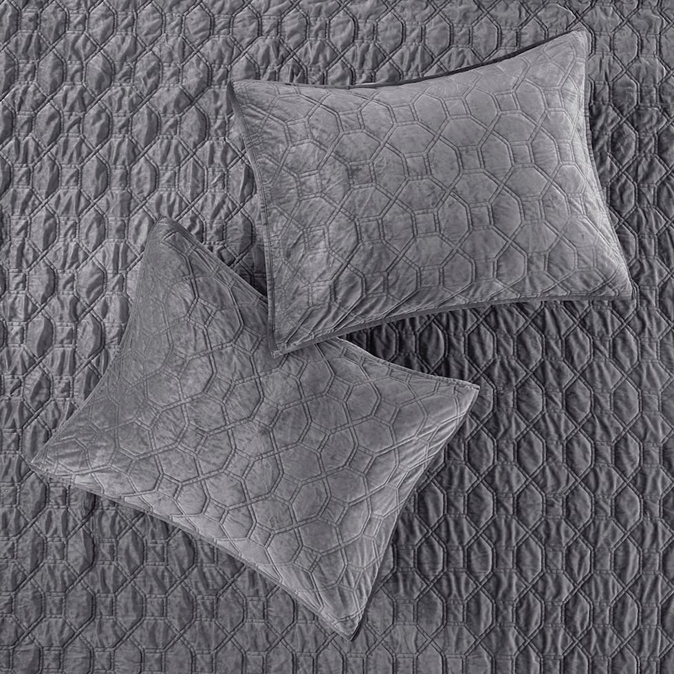 coraline gray full queen bedding set   