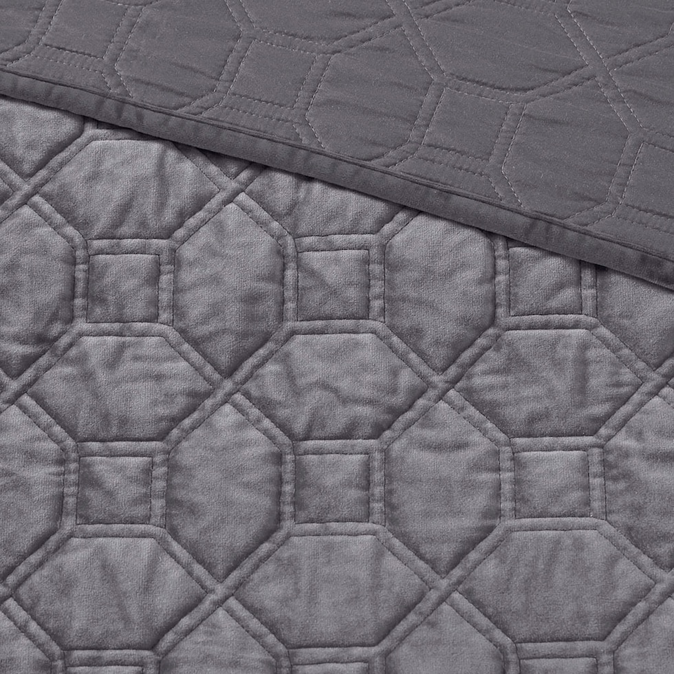 coraline gray full queen bedding set   