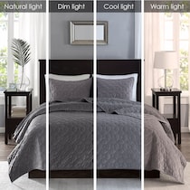 coraline gray full queen bedding set   
