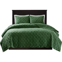 coraline green full queen bedding set   