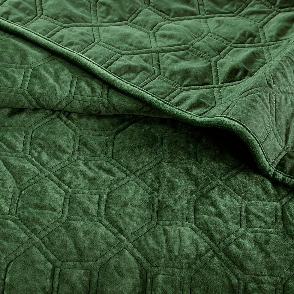 coraline green full queen bedding set   