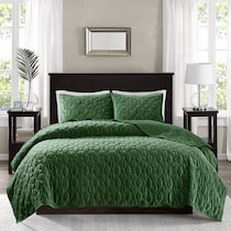 coraline green king california king bedding set   