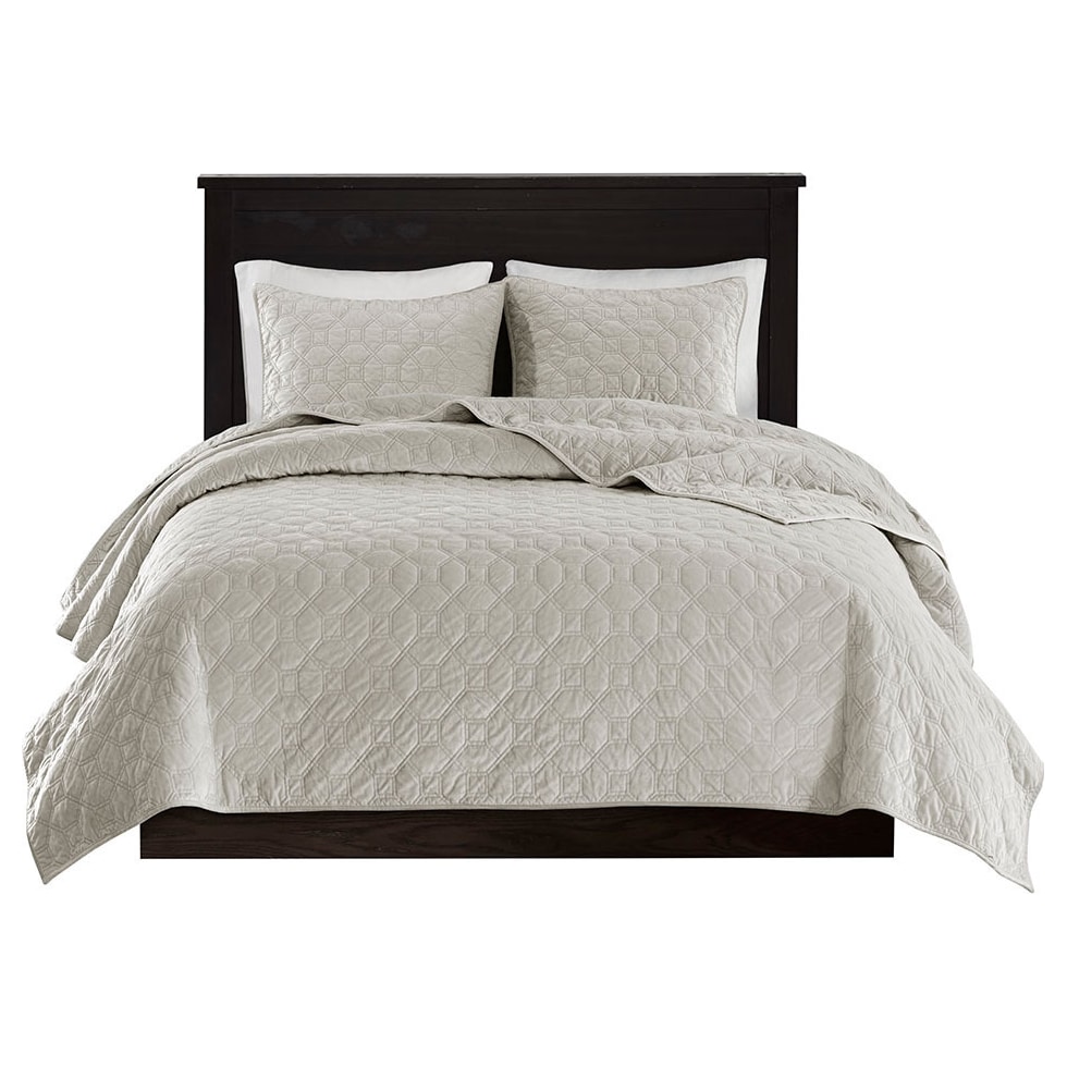 coraline neutral king california king bedding set   