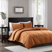coraline orange full queen bedding set   
