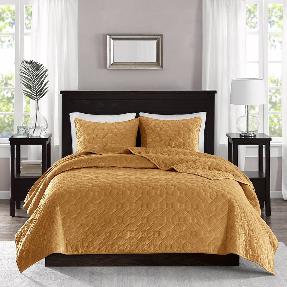 coraline yellow full queen bedding set   