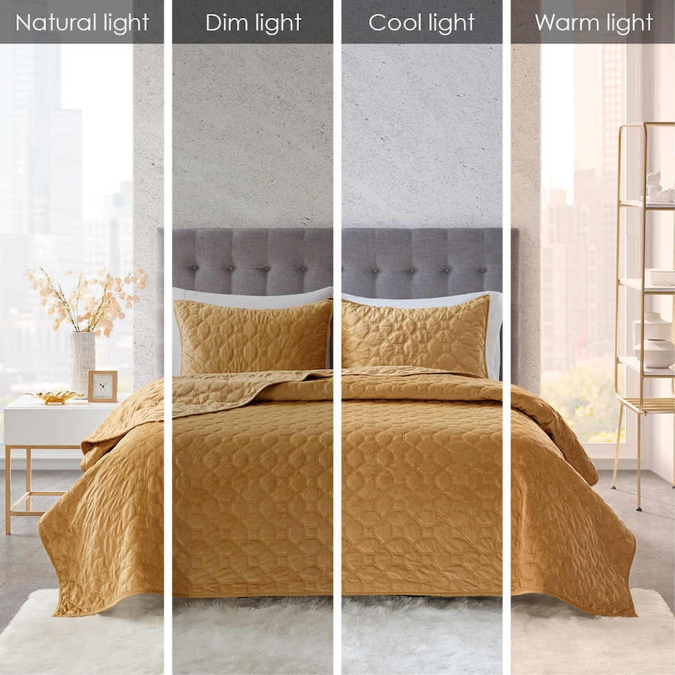 coraline yellow full queen bedding set   