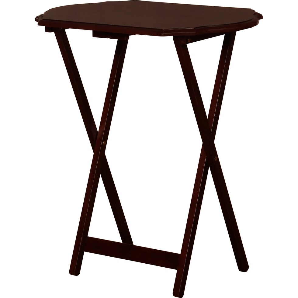 cordelia dark brown tray table   