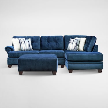 Cordelle 2-Piece Sectional and Ottoman Set