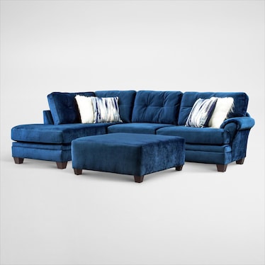 Cordelle 2-Piece Sectional and Ottoman Set