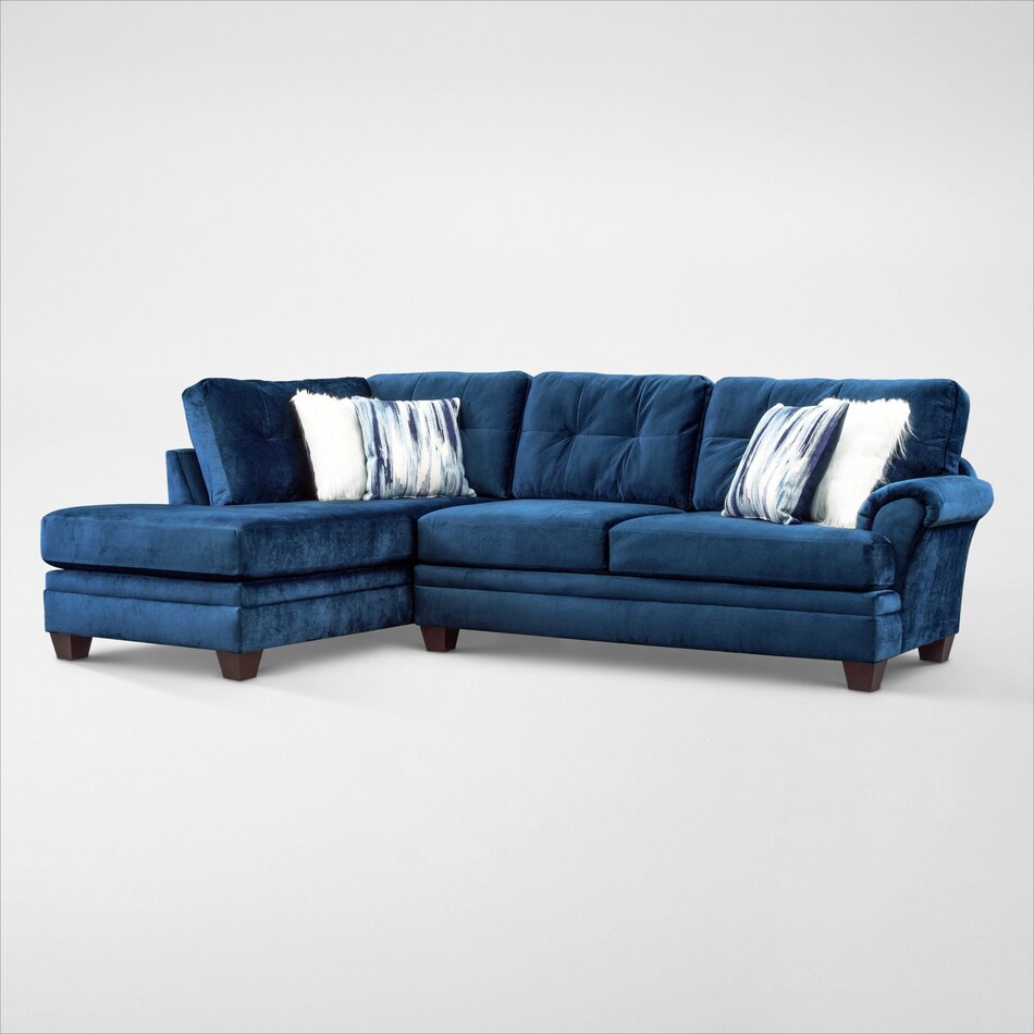 cordelle blue  pc sectional and chair   