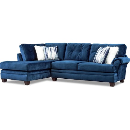 Cordelle 2-Piece Sectional with Left-Facing Chaise - Blue