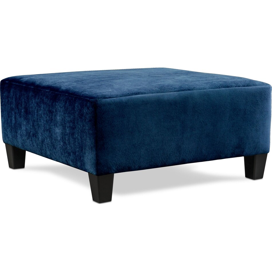 cordelle blue  pc sectional with ottoman   