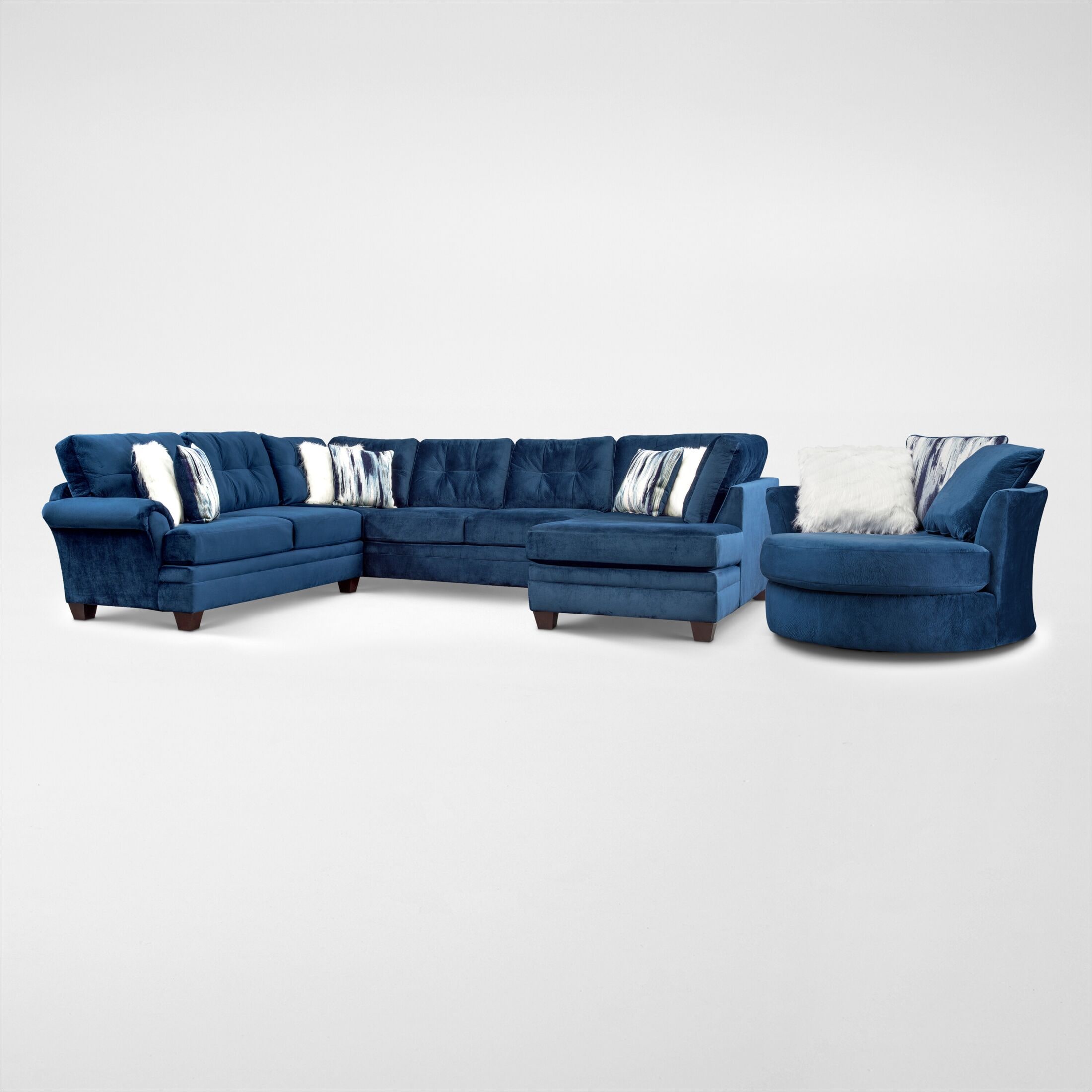 Cordelle 3 Piece Sectional and Swivel Chair Set American Signature Furniture