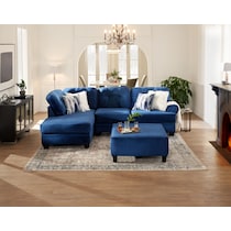 cordelle blue sectional   