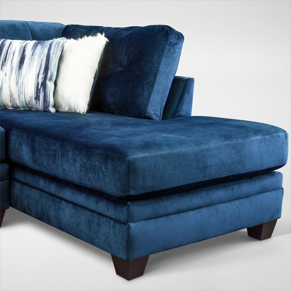 cordelle blue sectional   