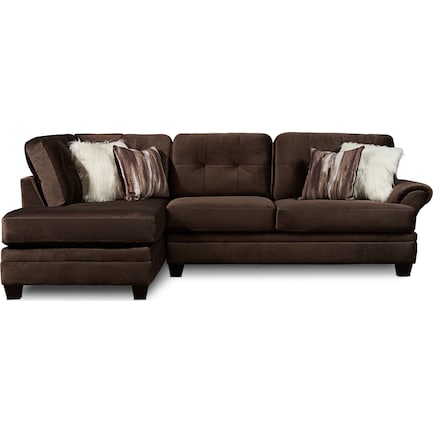Cordelle 2-Piece Sectional with Left-Facing Chaise - Chocolate
