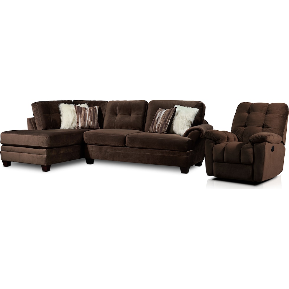 cordelle dark brown  pc living room   