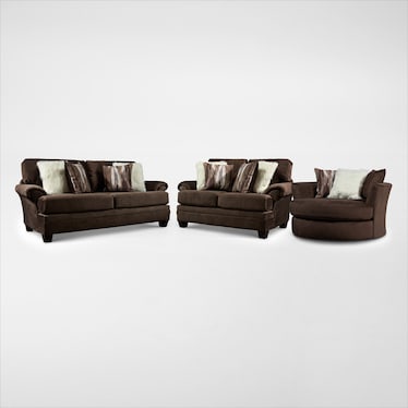 Cordelle Sofa, Loveseat, and Swivel Chair Set