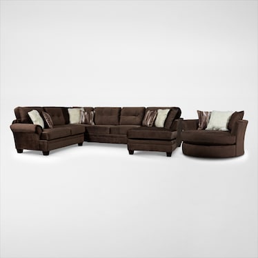 Cordelle 3-Piece Sectional and Swivel Chair Set