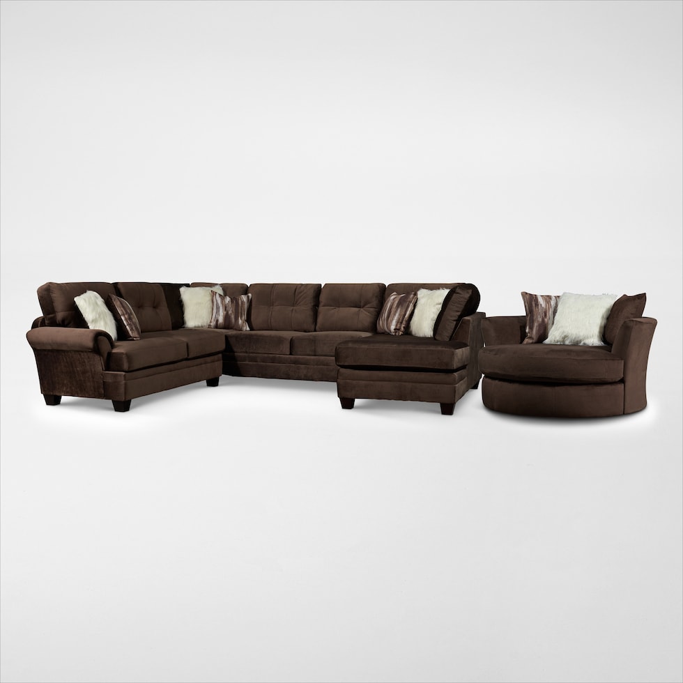 cordelle dark brown  pc living room   
